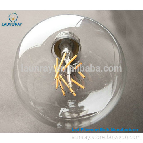G80 G90 G125 LED Filament Bulb 6W Global Lamp Warm Light